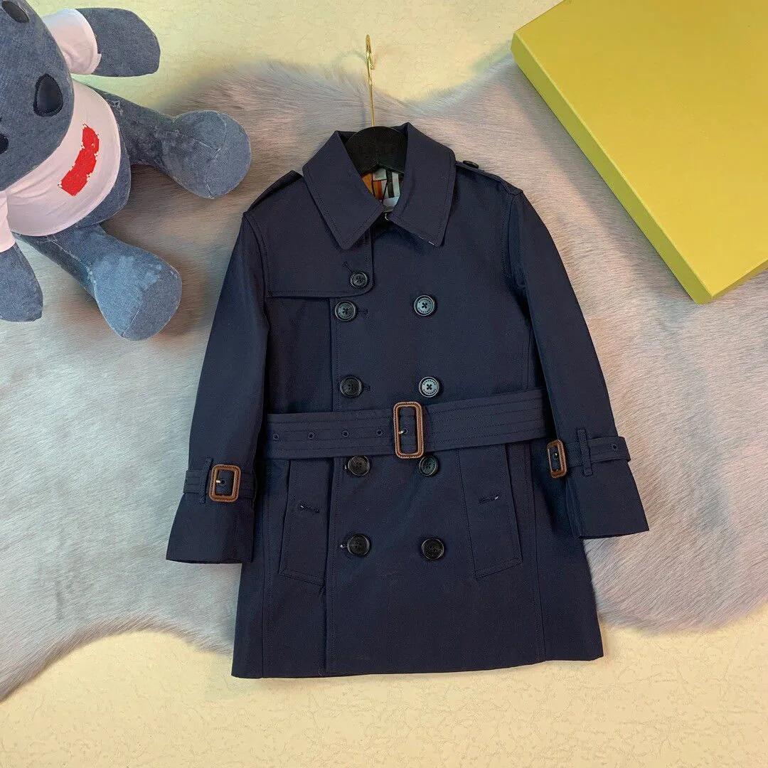 Coupe-vent britannique à double boutonnage pour enfants, veste de mode pour garçons, vêtements d'automne, tout neuf, collège, 2024