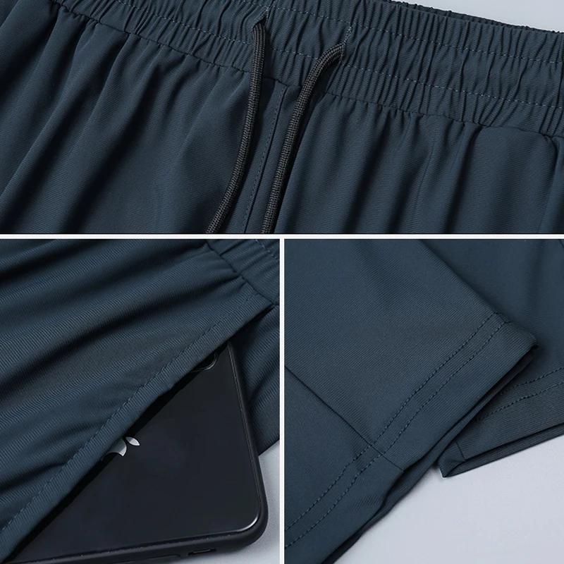 Pantalon de jogging élastique pour hommes - Survêtement décontracté pour course et fitness été