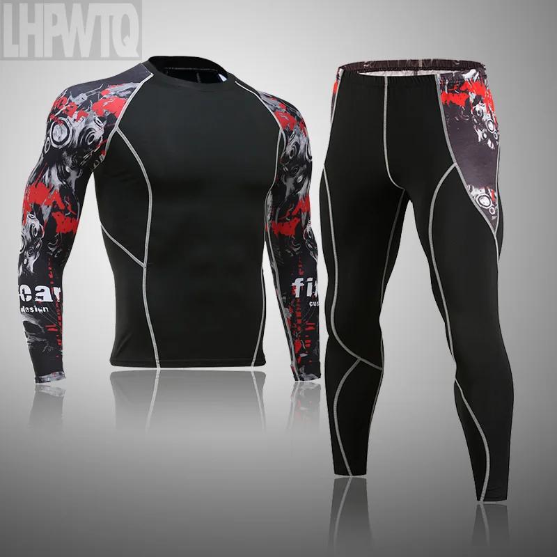 Ensemble de sous-vêtements thermiques de ski pour hommes, 4 saisons, pour moto, ski, couches de base chaudes, vêtements de sport, ensemble chemise longue et hauts ajustés