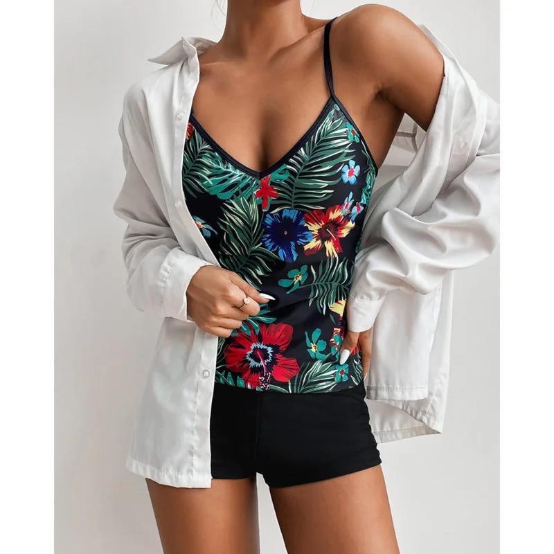 Ensemble tankini grande taille 2026 pour femme - Maillot de bain sport piscine et plage deux pièces