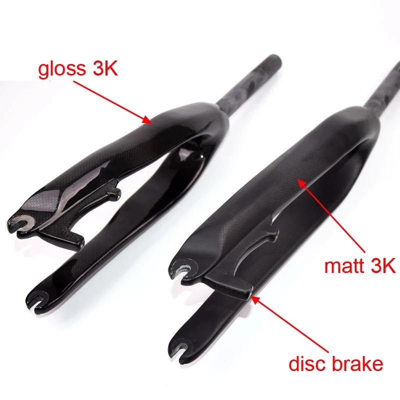Date 20/24 "pouces vélo d'escalade essai 3K fibre de carbone fourche avant