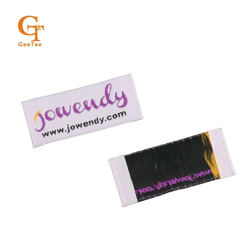 Étiquettes tissées avec logo personnalisé pour vêtements, étiquettes de vêtements, étiquettes de vêtements personnalisées, nom ultraviolet, étiquette principale, sacs, chemise, cheveux