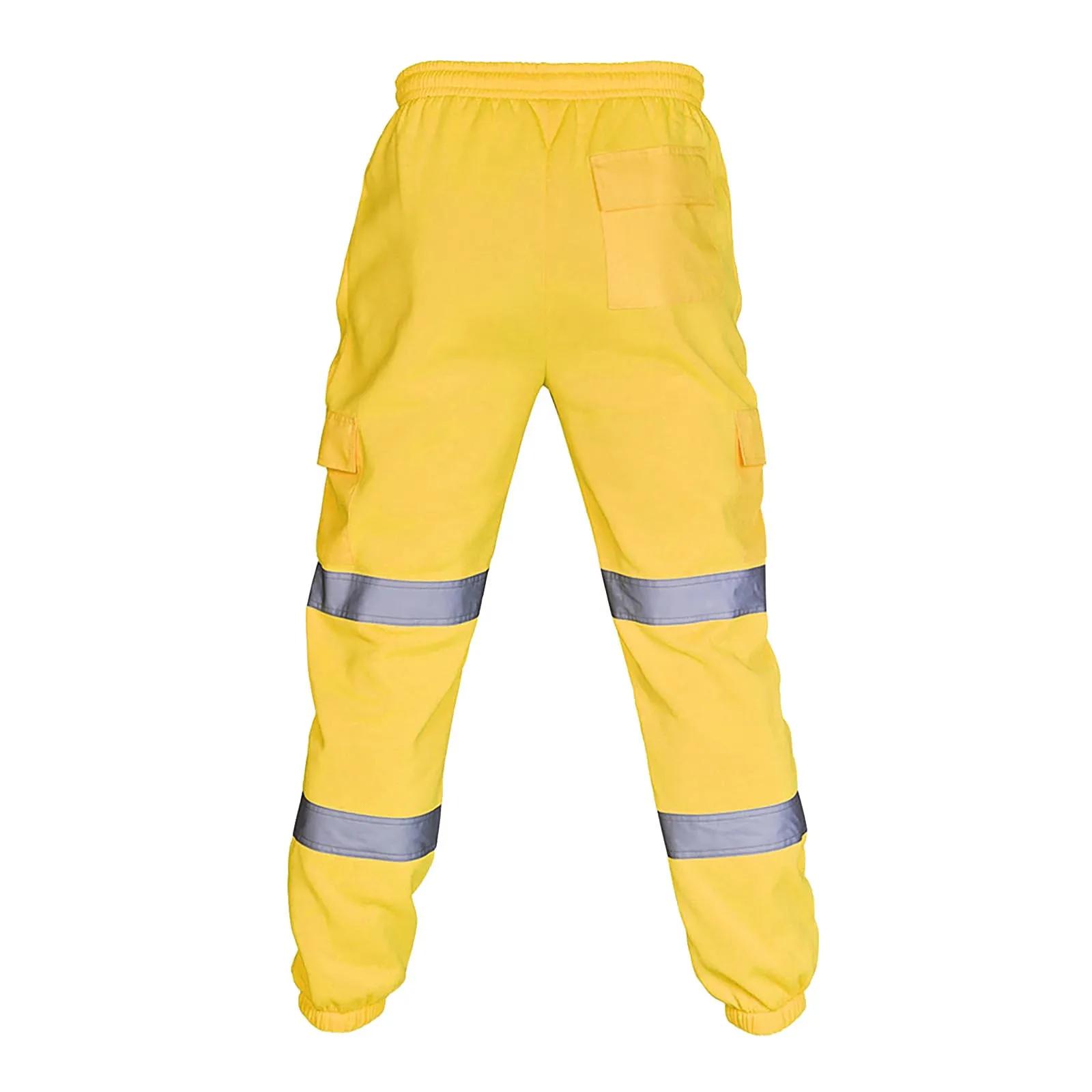 Nouveaux vêtements de travail de sécurité pour hommes pantalons décontractés travail sur route haute bandes réfléchissantes pantalons haute visibilité salopette Joggers vêtements de travail