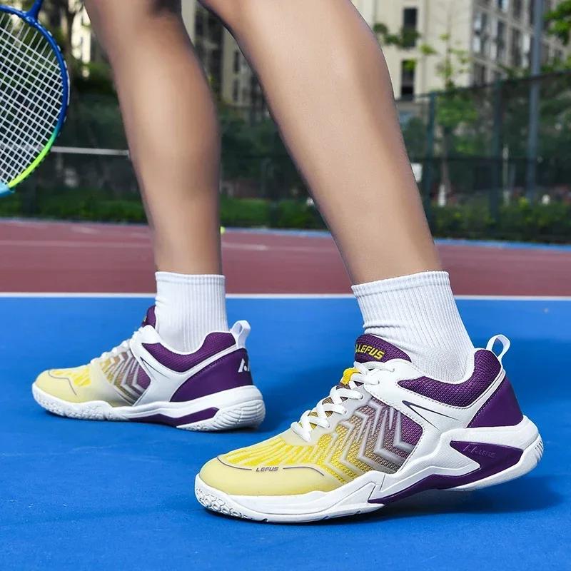 Baskets de badminton homme femme haute qualité - Semelle antidérapante intérieur extérieur - Chaussures sport bleues