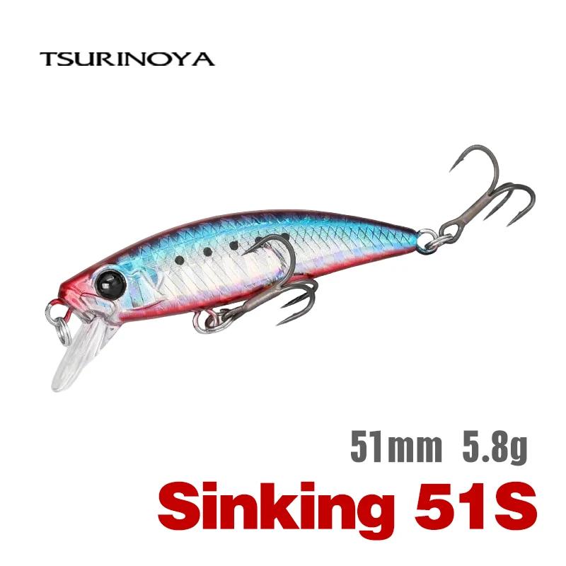 TSURINOYA intrus 51S coulant vairon ruisseau leurre de pêche 51mm 5.8g appât dur artificiel pour truite Ajing Jerkbait r