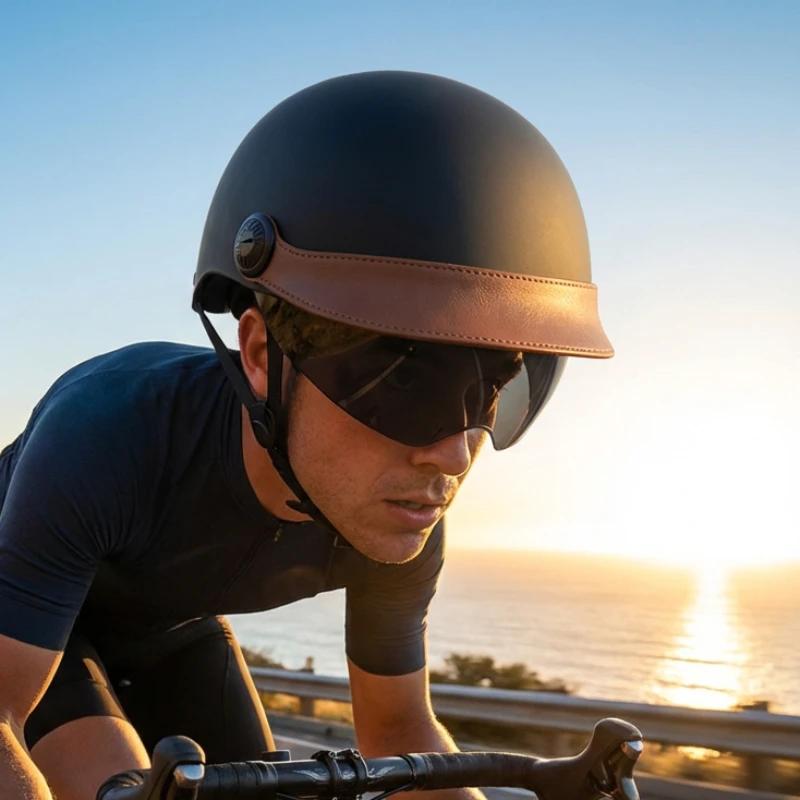 Casque de vélo avec lunettes