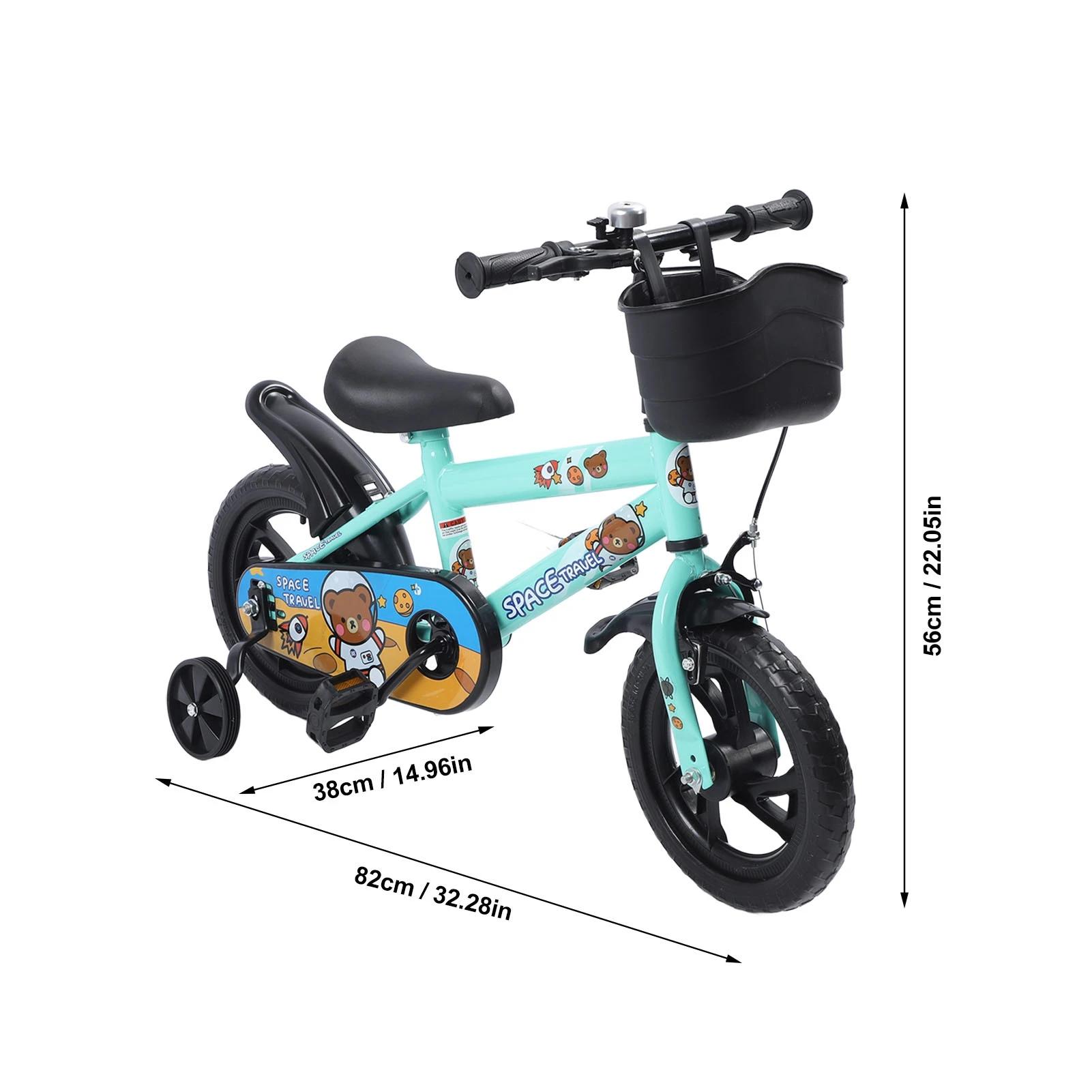 Vélo pour enfants, empêche les pieds coincés, Structure Stable, coussin élastique, vélo pour enfants avec roues d'entraînement pour âgés de 3 à 6 ans