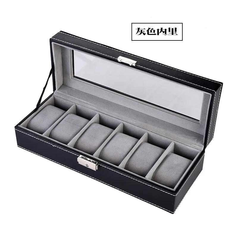 Boîte de montre avec grand couvercle en verre, boîte de montre, 12, 10, 6 emplacements, oreillers perfecWatch, cadeau d'évaluation pour les proches