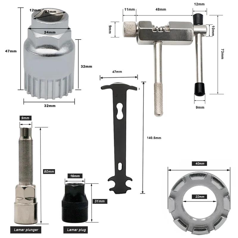 Kits d'outils de réparation de vélo : déchaîneur