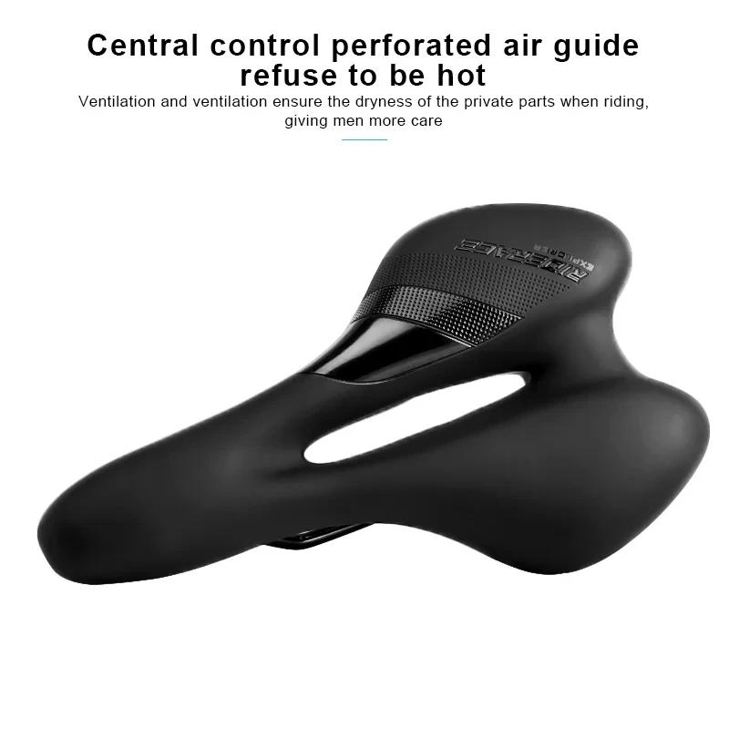Selle de vélo creuse en cuir PU pour hommes et femmes