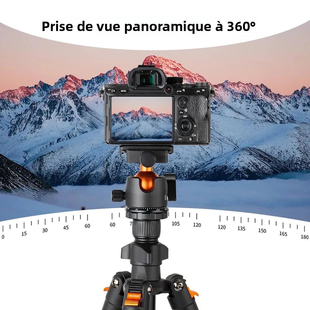 K&F CONCEPT Trépied de voyage portable pour appareil photo