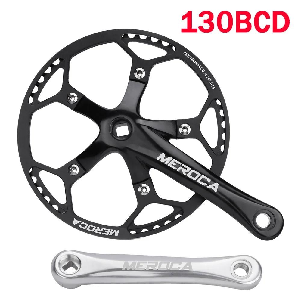 Bielles carrées Litepro pour vélo gravel - Pédalier plateau manivelle 130 BCD 45T à 58T