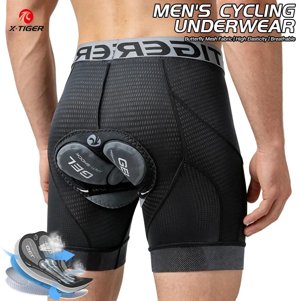 X-TIGER hommes sous-vêtements de cyclisme Shorts 5D rembourré sport équitation vélo vtt doublure