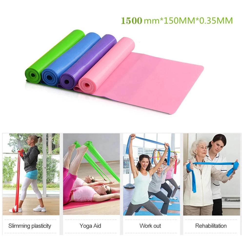 Bandes élastiques de yoga portables, pilates, cercle de hanche, extenseur, latex, tension, gym, famille, musculation, ceinture 02/10/2018