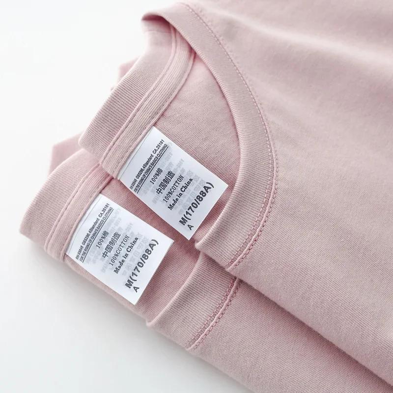 T-shirt en coton peigné pour homme et femme, vêtement de marque personnalisé, uniforme de classe, été 6.7oz 190gsm