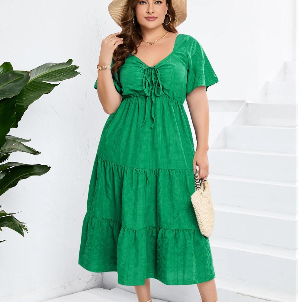Robe longue d'été grande taille pour femmes