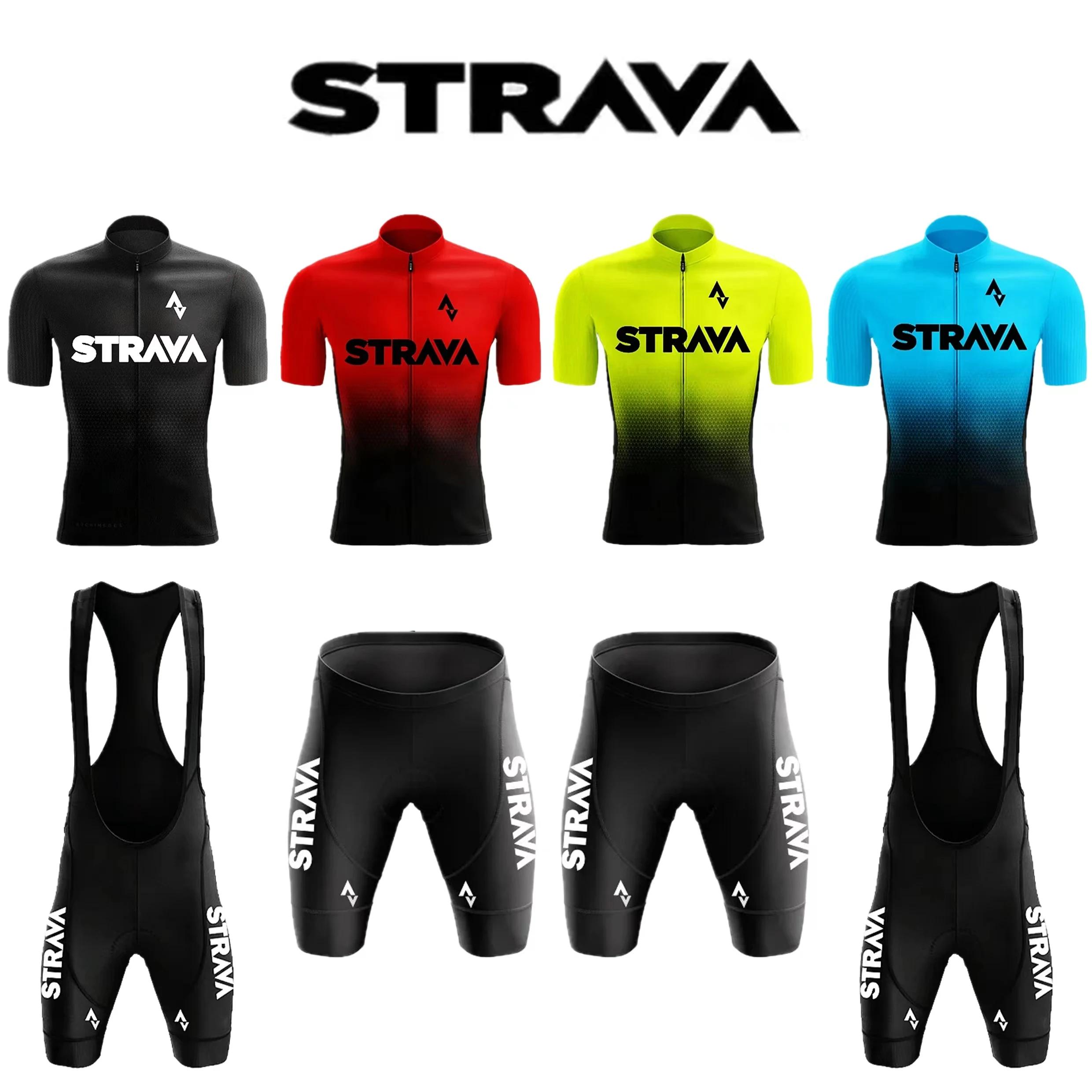2024Strava Pro équipe de vélo à manches courtes Maillot Ciclismo hommes