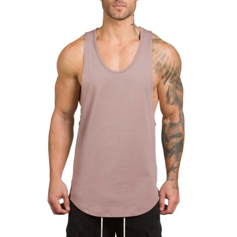 Débardeur musculaire homme coton respirant - T-shirt sans manches sport musculation course fitness
