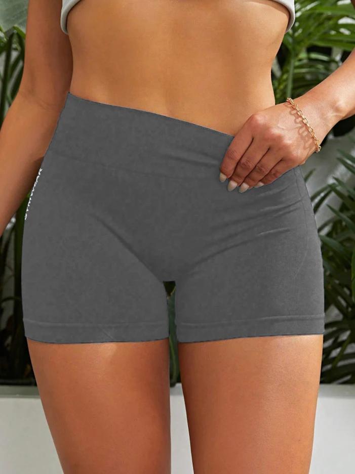 Short de yoga femme taille haute sans couture - Léggings courts course printemps confortable élastique