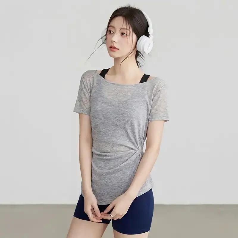 Vêtements de yoga, t-shirt à manches courtes pour l'été