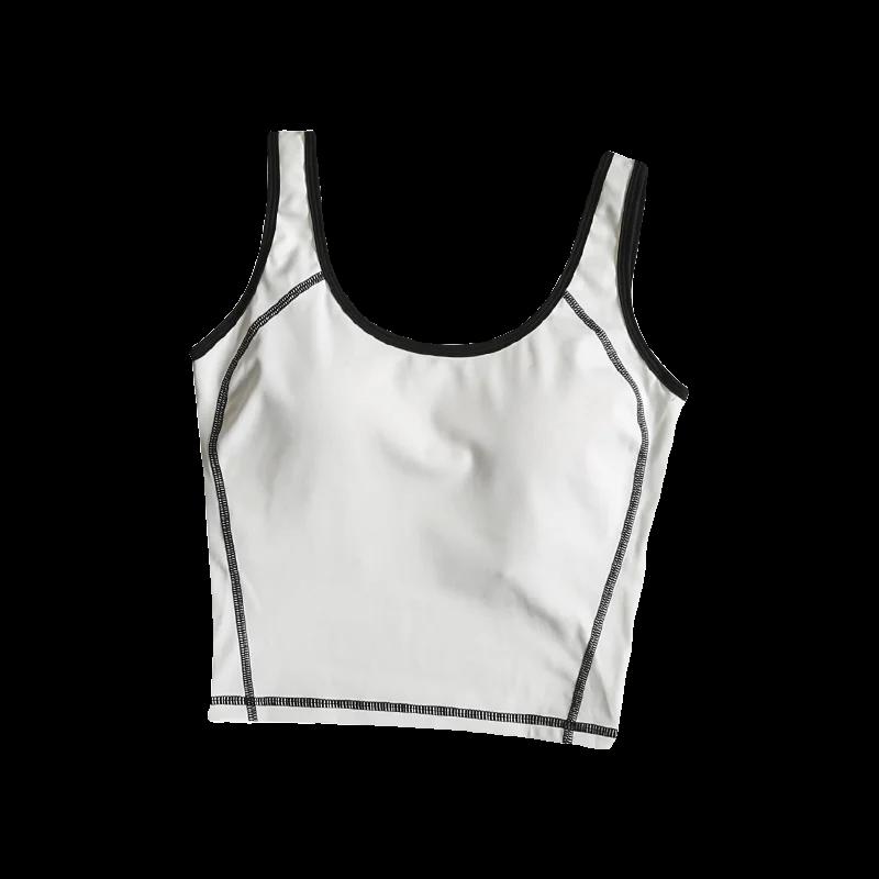 Soutien-gorge de sport pour femme, idéal pour l'été, avec dos élégant, gilet de yoga antichoc, à porter à l'extérieur pour la course et l'entraînement professionnel.