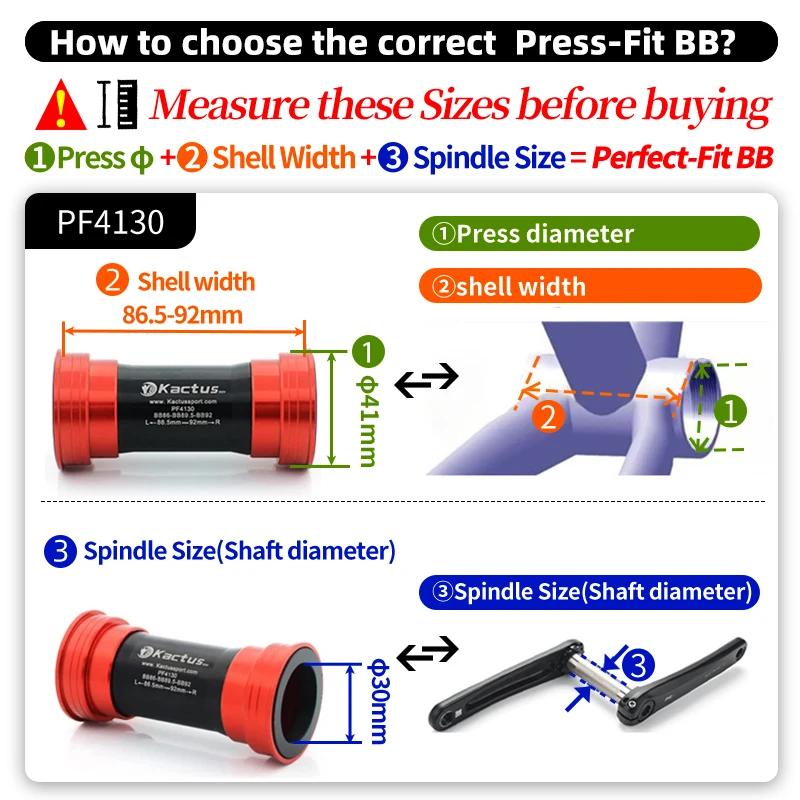 BB86 92 supports de pédalier Pressfit vtt vélo de route BB PF4130 PF41-DUB cadre coque 86.5-92mm pour Shimano/SRA