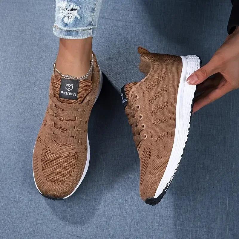 Chaussures de course femmes baskets respirantes luxe - Sport mode été léger basket-ball tennis