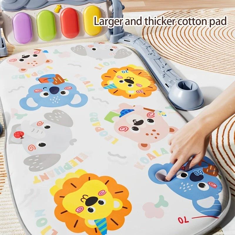 Tapis de jeu pour bébé, 1 ensemble de tapis rampant pour activités de fitness pour bébé avec jouets suspendus, tapis de jeu musical éducatif, vacances parfaites et B