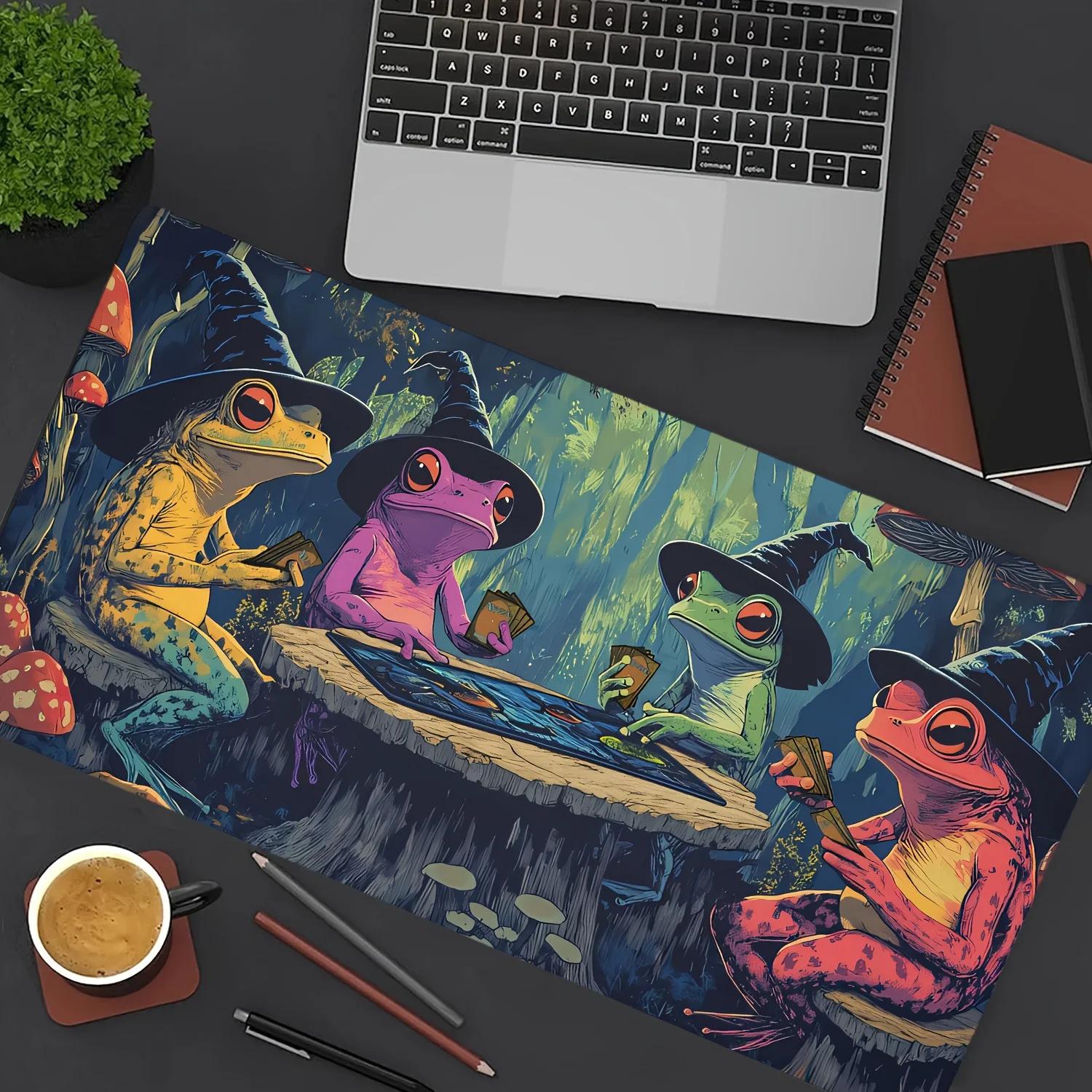 Tapis de jeu magique, tapis de jeu sur le thème de la grenouille sorcière, tapis de bureau anime, accessoires de bureau, tapis de souris 35x60cm, tapis magique Raccoon