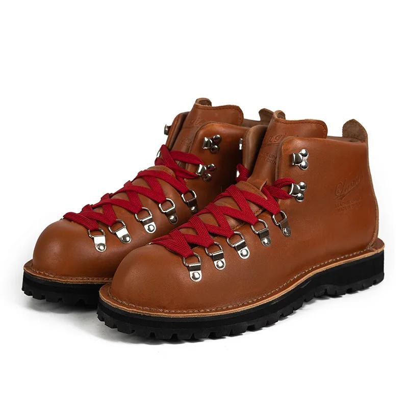 Chaussures de randonnée homme cuir vache Goodyear - Bottes marche trekking baskets plein air cheville