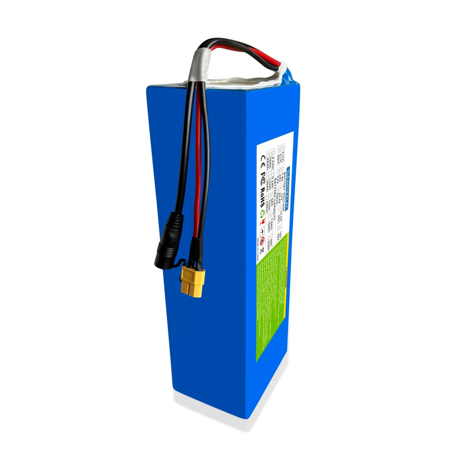 Batterie Lithium-Ion pour vélo électrique 48V 12ah, avec chargeur 30a BMS 1000 + Cycle de vie pour moteur 48V 250W-1000W, vélos et Scooters