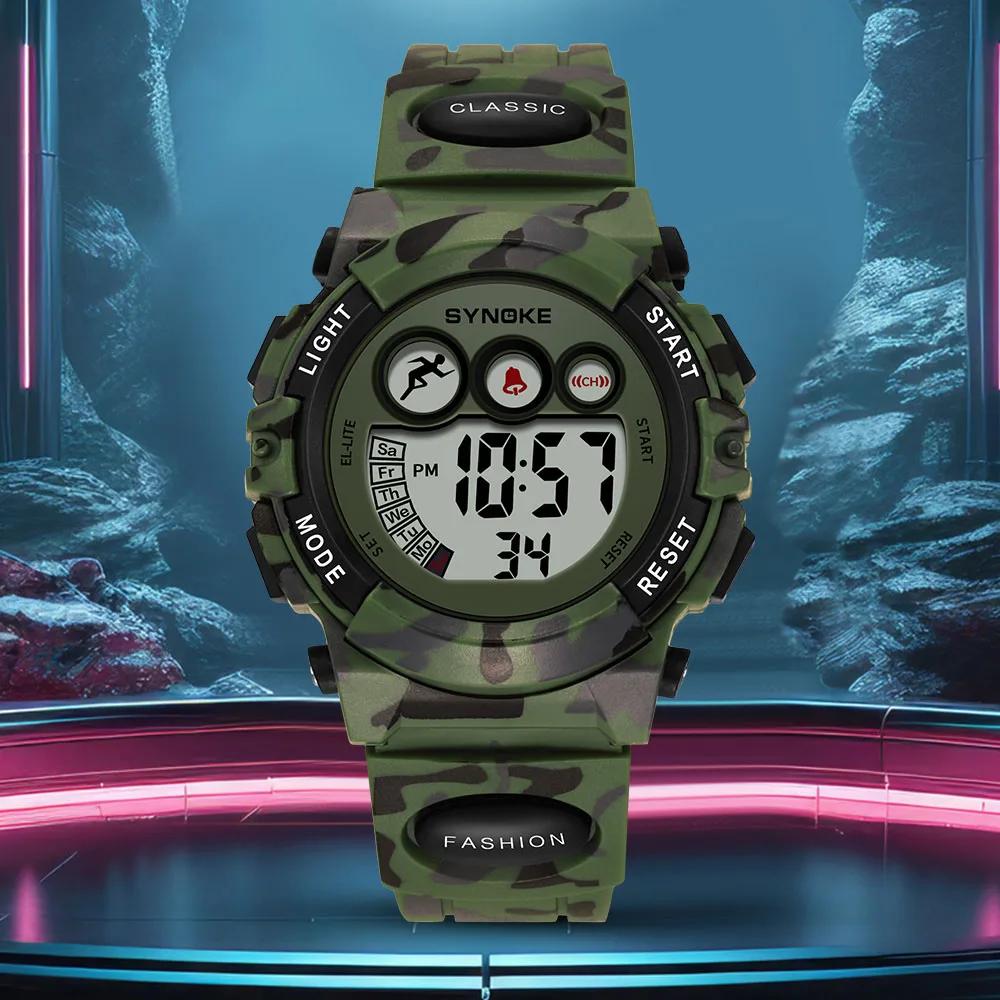 SYNOKE étudiant Sport montres pour enfants montres électroniques colorées 50M étanche horloge enfants montre numérique pour garçons filles