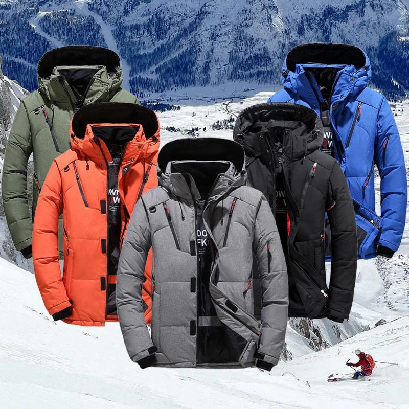 Doudoune coupe-vent trempée pour homme, veste de ski de montagne, sports de plein air, vêtements de camping d'hiver, garder au chaud, 506