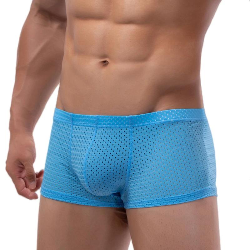 Culotte homme caleçon homme Sexy maille Shorts boxeurs sous-vêtements respirant Ropa intérieur Hombre Boxershorts hommes boxeurs doux