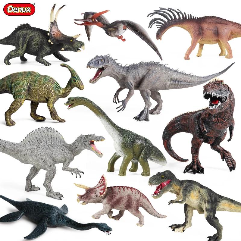 Oenux dinosaures monde Brinquedo sauvage jurassique Indominus Rex Spinosaurus Triceratops figurines d'action Collection 