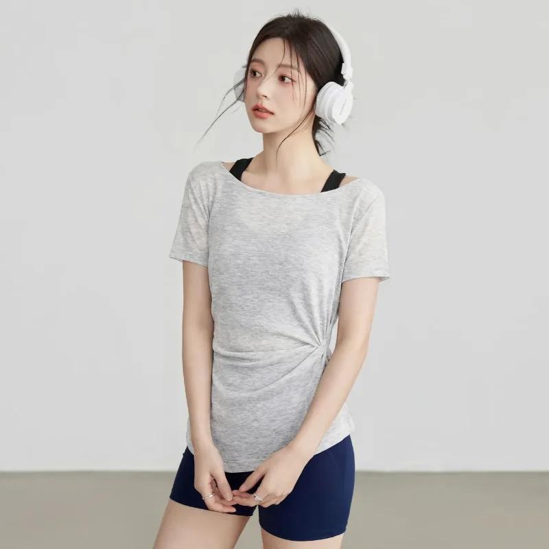 Vêtements de yoga, t-shirt à manches courtes pour l'été