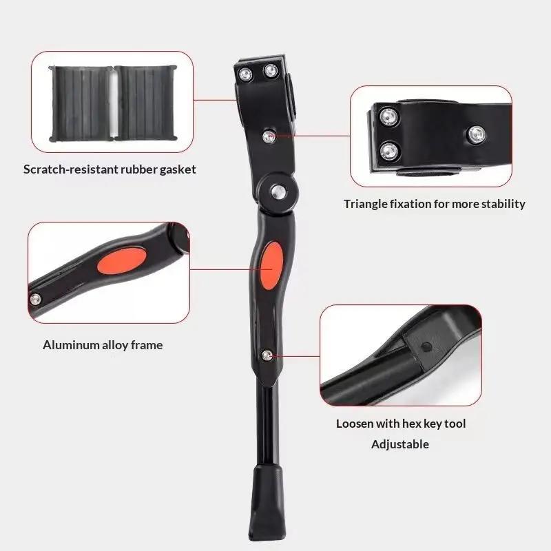 Béquille de vélo fiable, 1 pièce, support réglable, idéal pour les vélos de route et de course