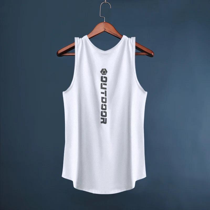 Débardeur de sport pour homme, T-shirt de fitness et course, mode estivale, coupe ample, tenue de basketball, séchage rapide, haut d'entraînement