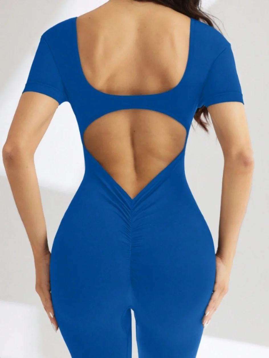 Body une pièce spandex sans couture levage hanches vêtement sport fitness femmes