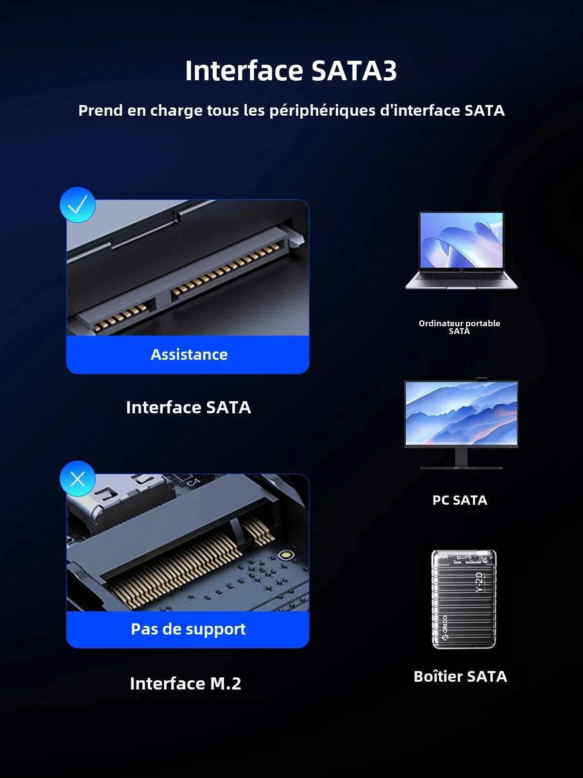 ORICO SATA III SSD 2.5 "disque SSD interne 3D NAND 512GB 1 to 2 to 4 to jusqu'à 550 mo/s pour mettre à niveau PC ordinat