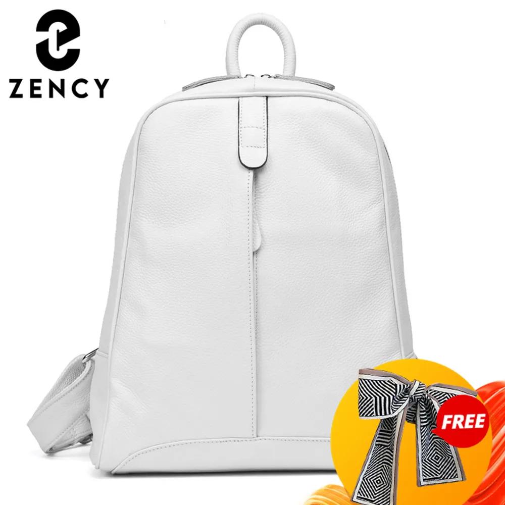 Zency – sac à dos en cuir véritable 100% souple pour femmes