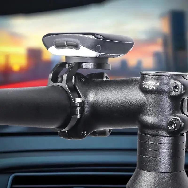 Support pour ordinateur de vélo avec support de compteur de vitesse, alliage d'aluminium, Compatible avec Garmin/Wahoo/Bryton/XOSS/IGPSPORT