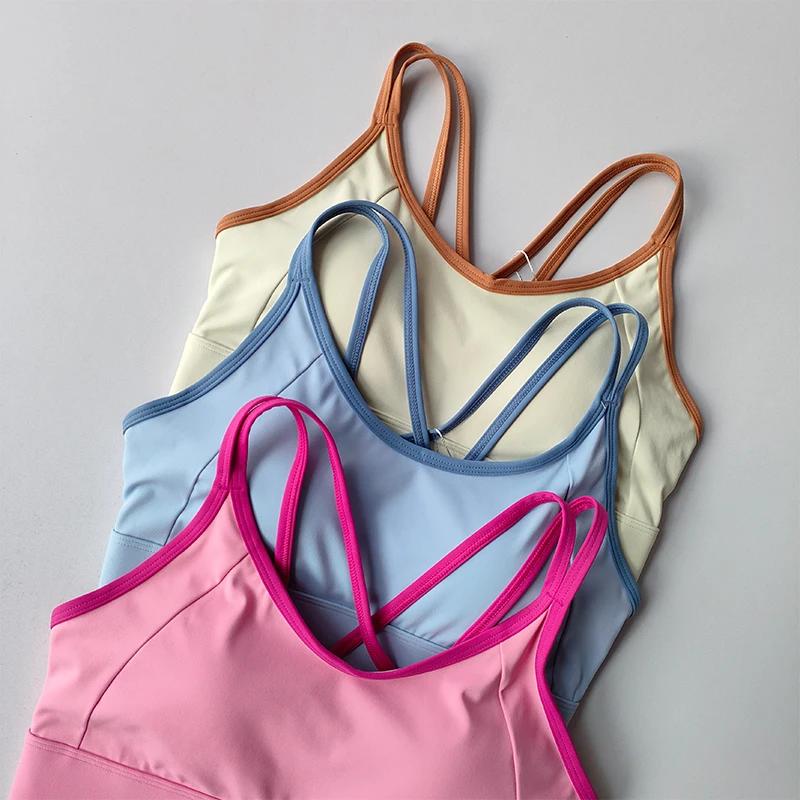 Soutien-gorge sport Push Up Fitness pour femmes - Soutien optimal yoga course gym activités sportives