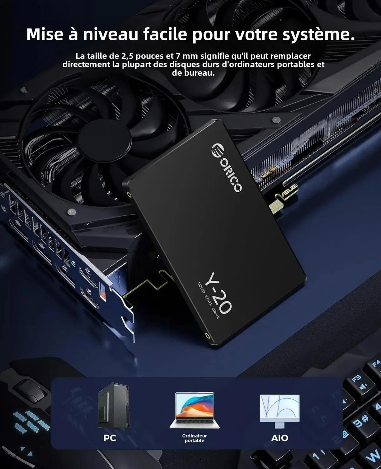 ORICO SATA III SSD 2.5 "disque SSD interne 3D NAND 512GB 1 to 2 to 4 to jusqu'à 550 mo/s pour mettre à niveau PC ordinat