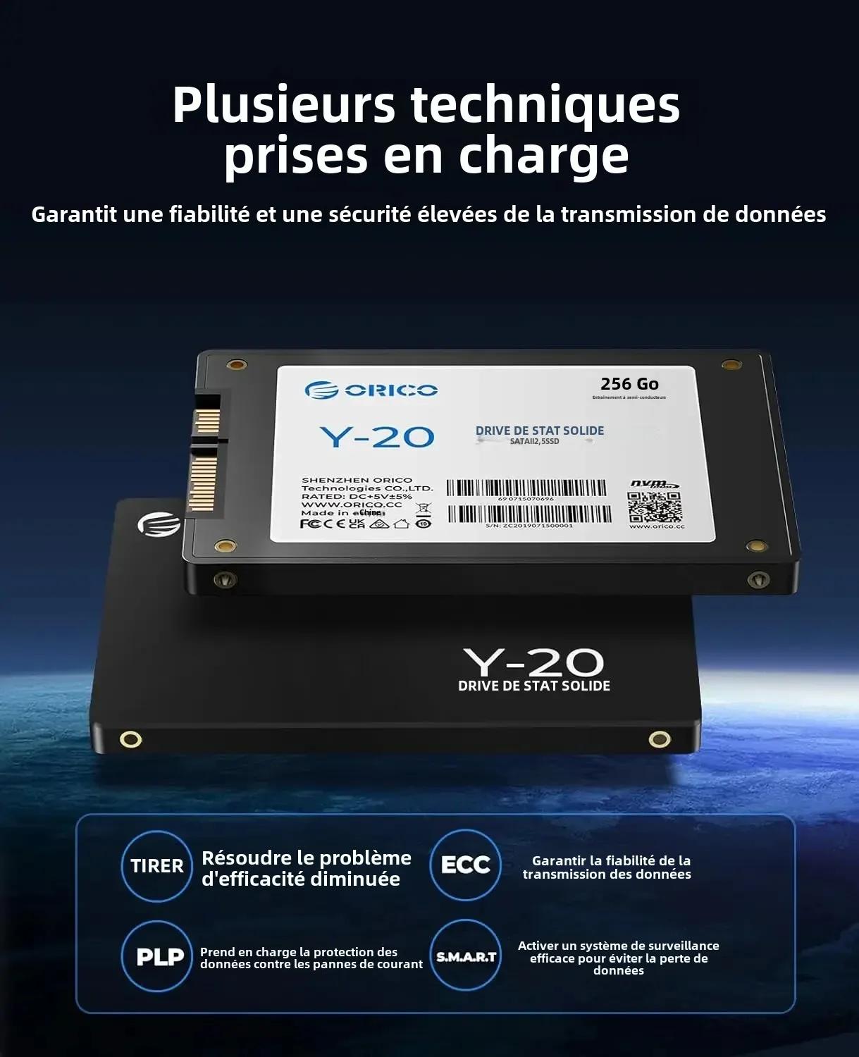 ORICO SATA III SSD 2.5 "disque SSD interne 3D NAND 512GB 1 to 2 to 4 to jusqu'à 550 mo/s pour mettre à niveau PC ordinat
