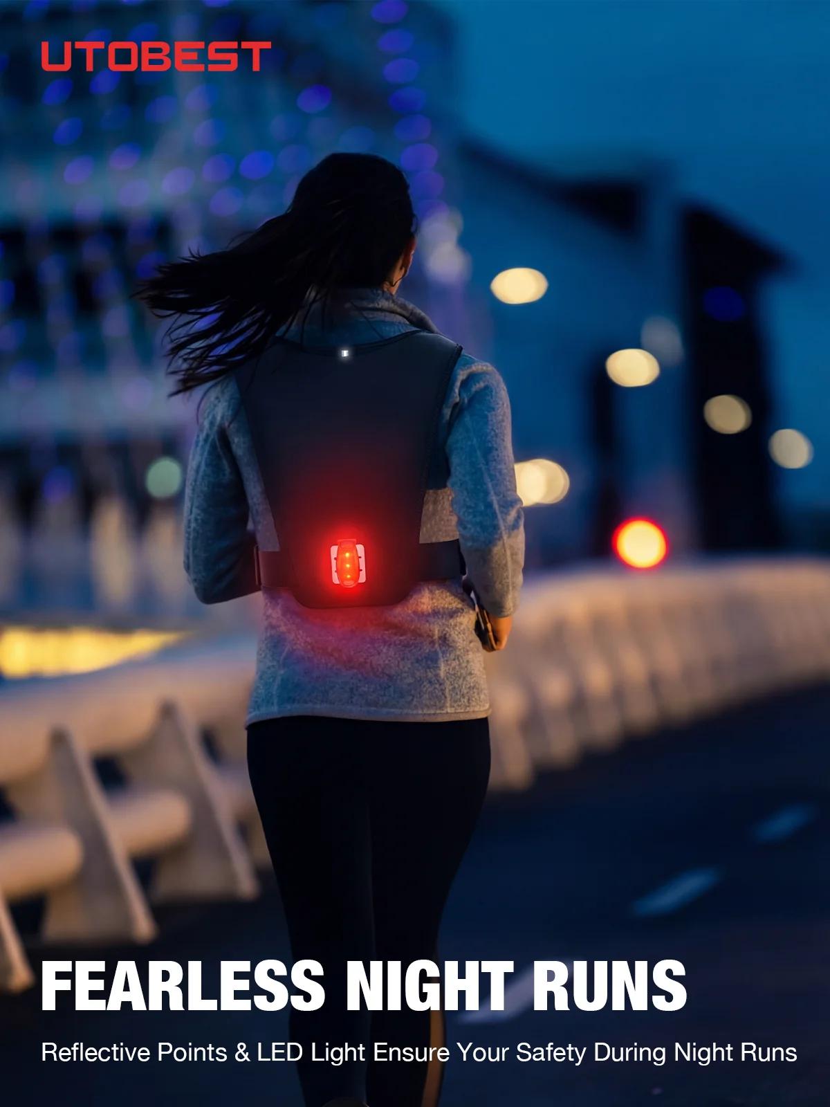 Gilet hydratation UTOBEST UTR113 réfléchissant - Sac d'hydratation avec support téléphone pour cyclisme et randonnée
