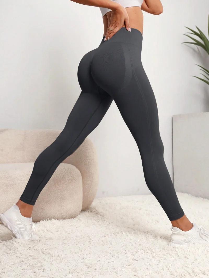 Leggings de sport sans couture taille haute pour femmes yoga fitness remise en forme confortable silhouette amincie support abdominal elastique technique respirant silhouette sportive elegance