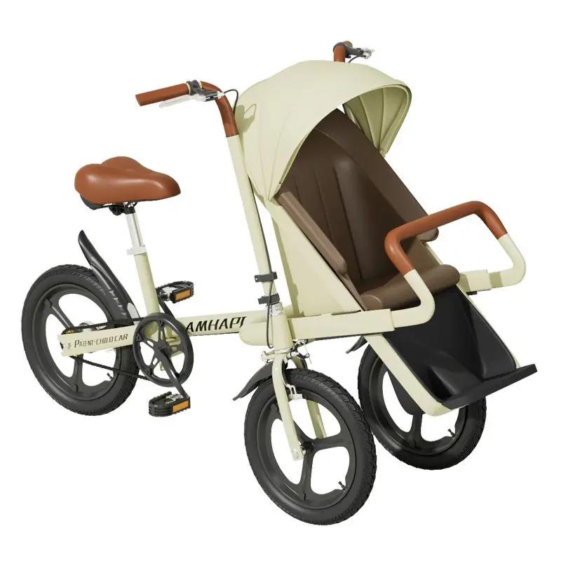 Vélo avec enfants vélo Parent-enfant 20 pouces siège avant bébé à trois roues