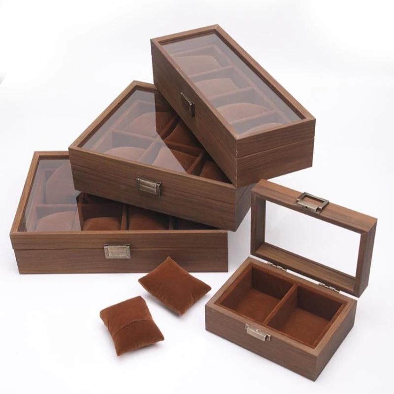 Boîtes de rangement de montres, boîte de rangement de montre-bracelet de voyage, présentoir de montres d'horloger, rangement de montres cadeaux pour hommes, étuis à bijoux