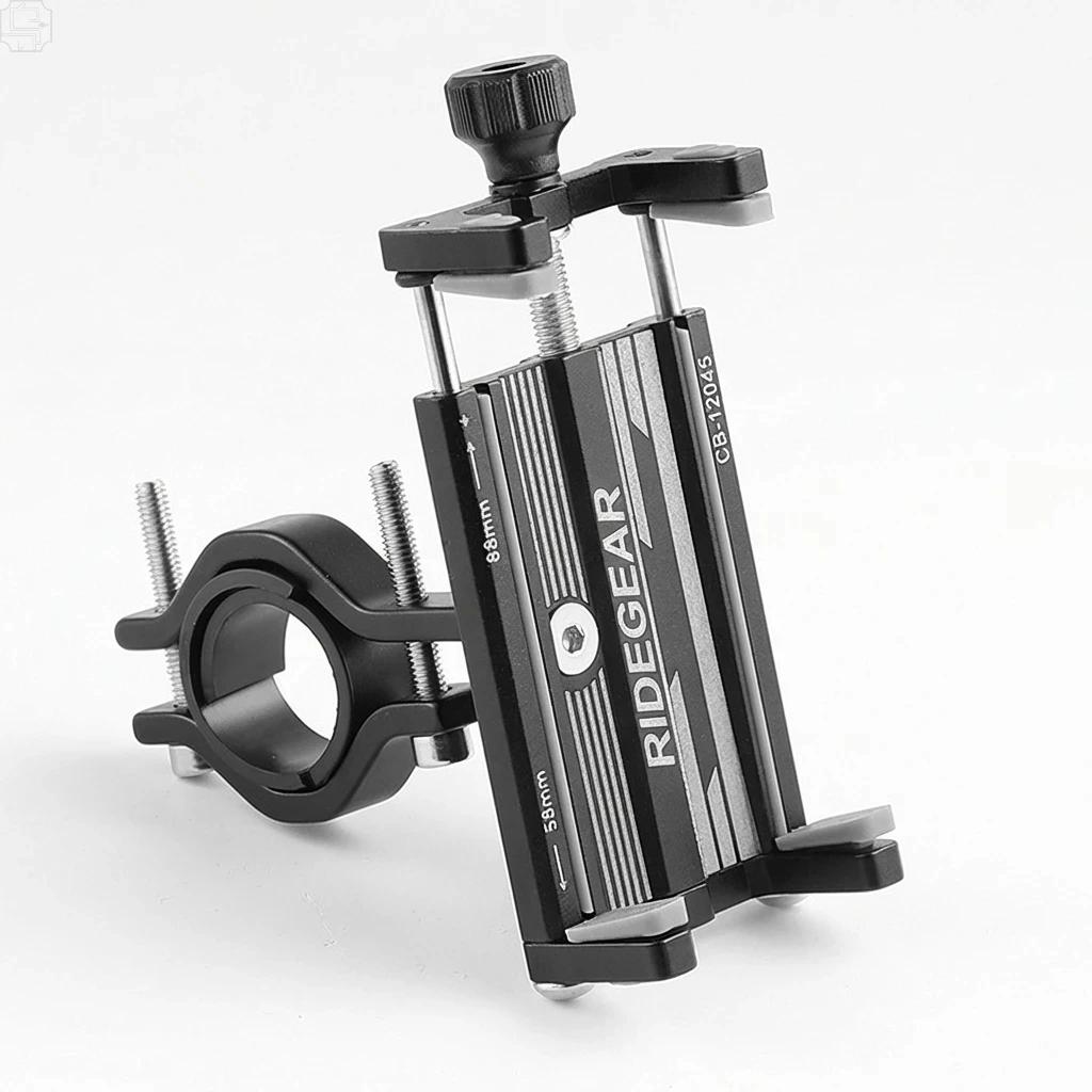 Support de téléphone pour vélo, support de téléphone fiable pour VTT, support de téléphone réglable en aluminium, support antidérapant